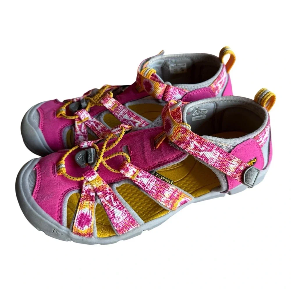Keen Pink Seacamp II CNX Fisherman Water Hiking Sandals‎ Big Girls Size 5 Shoes